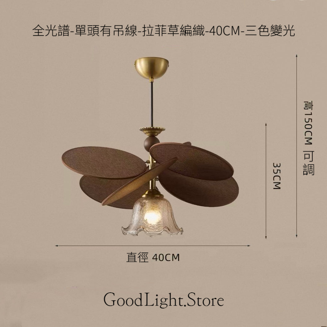 B58 法式玻璃花天花燈40-60CM