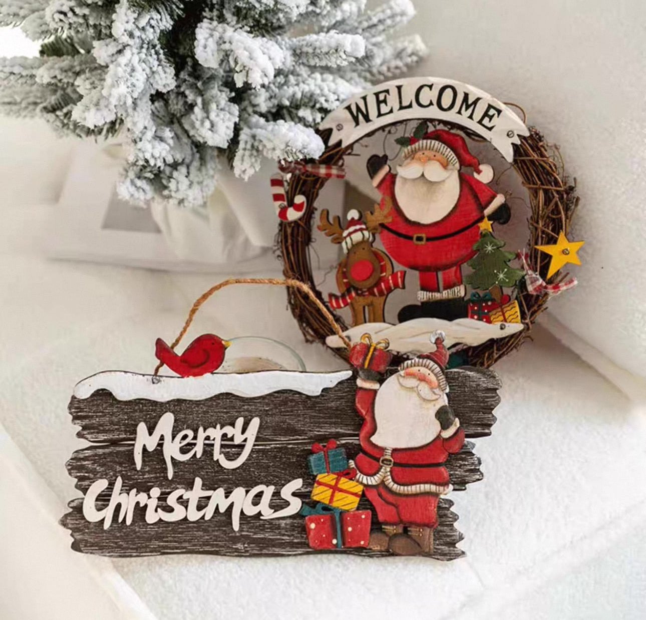 聖誕歡迎門牌