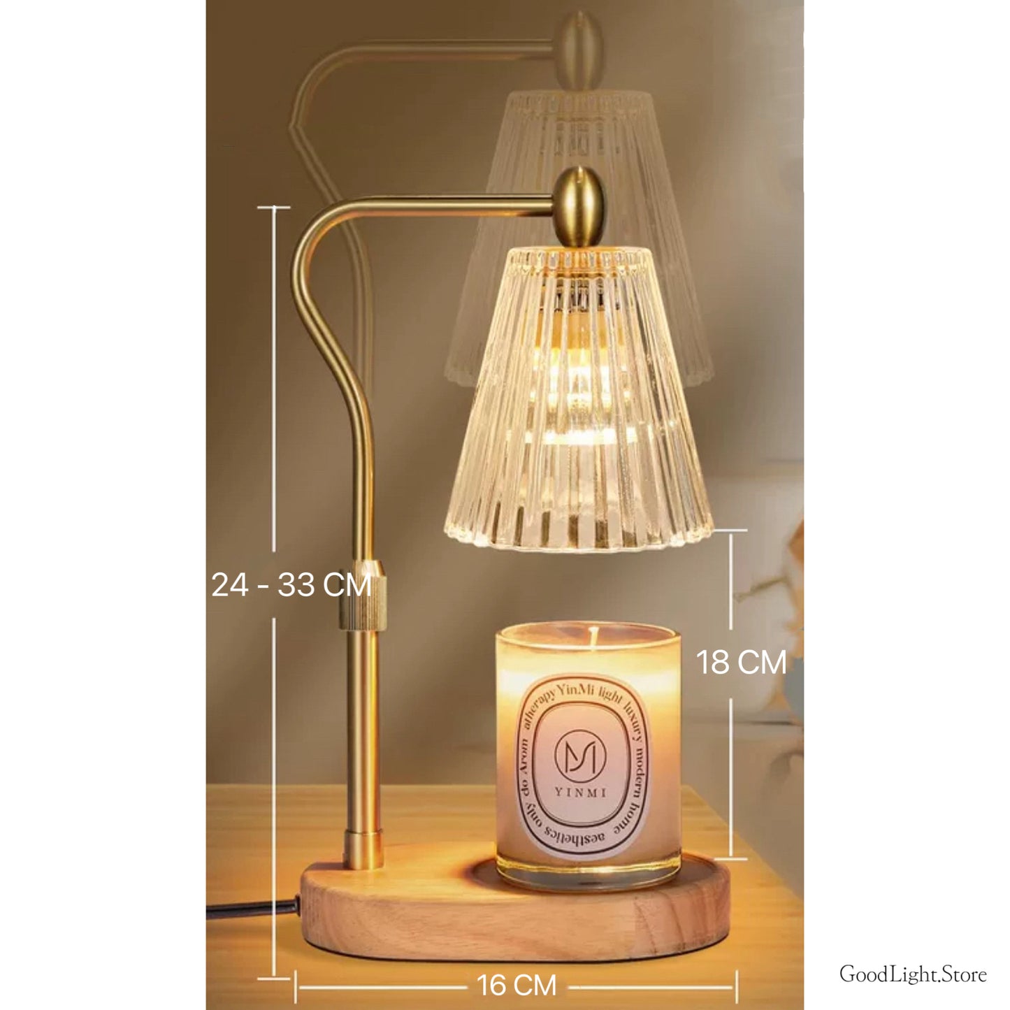 水晶玻璃融蠟燈