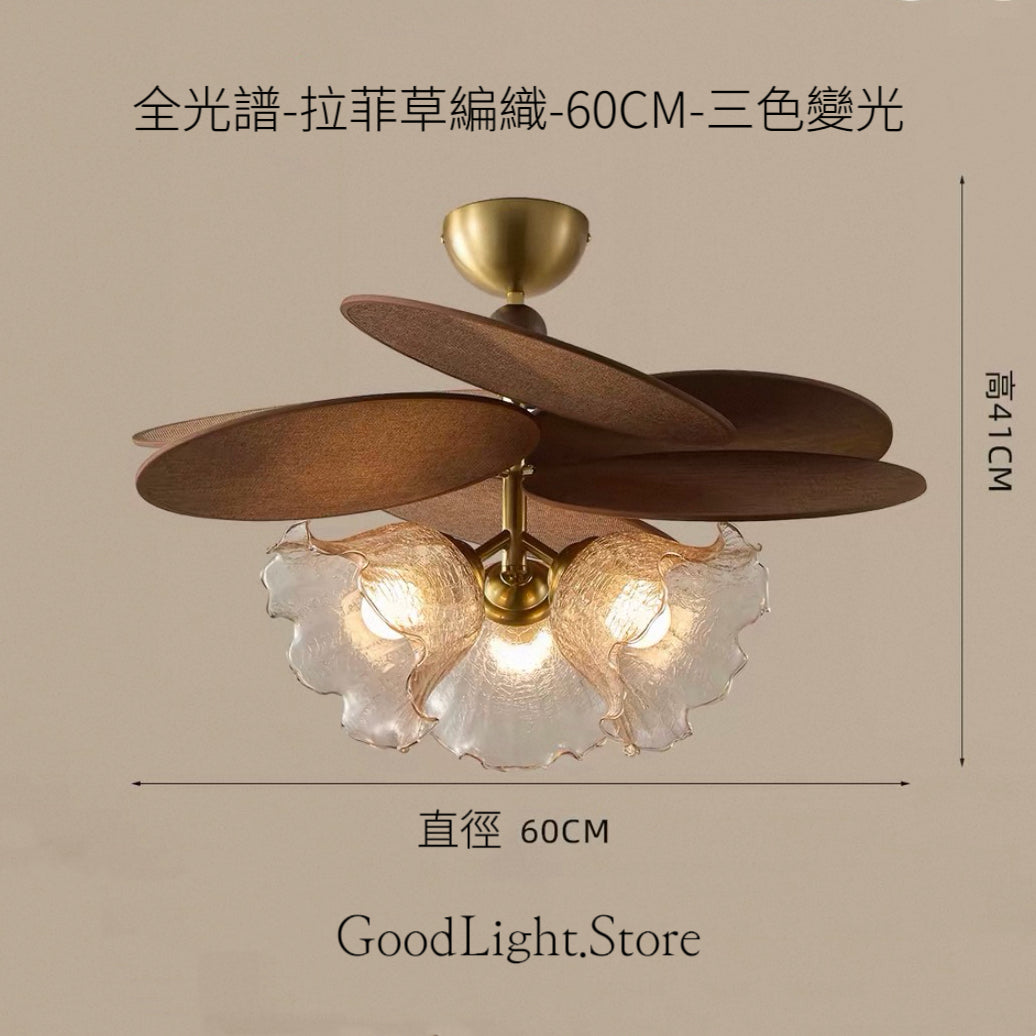 B58 法式玻璃花天花燈40-60CM