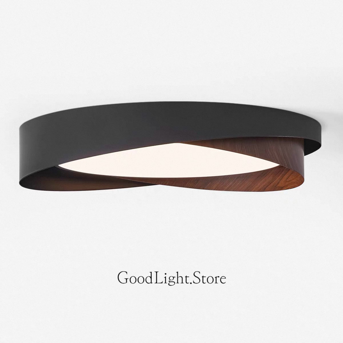 B05 黑色胡桃木紋天花燈40-60CM