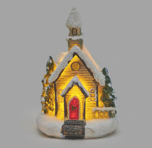 歐式聖誕雪房子小夜燈