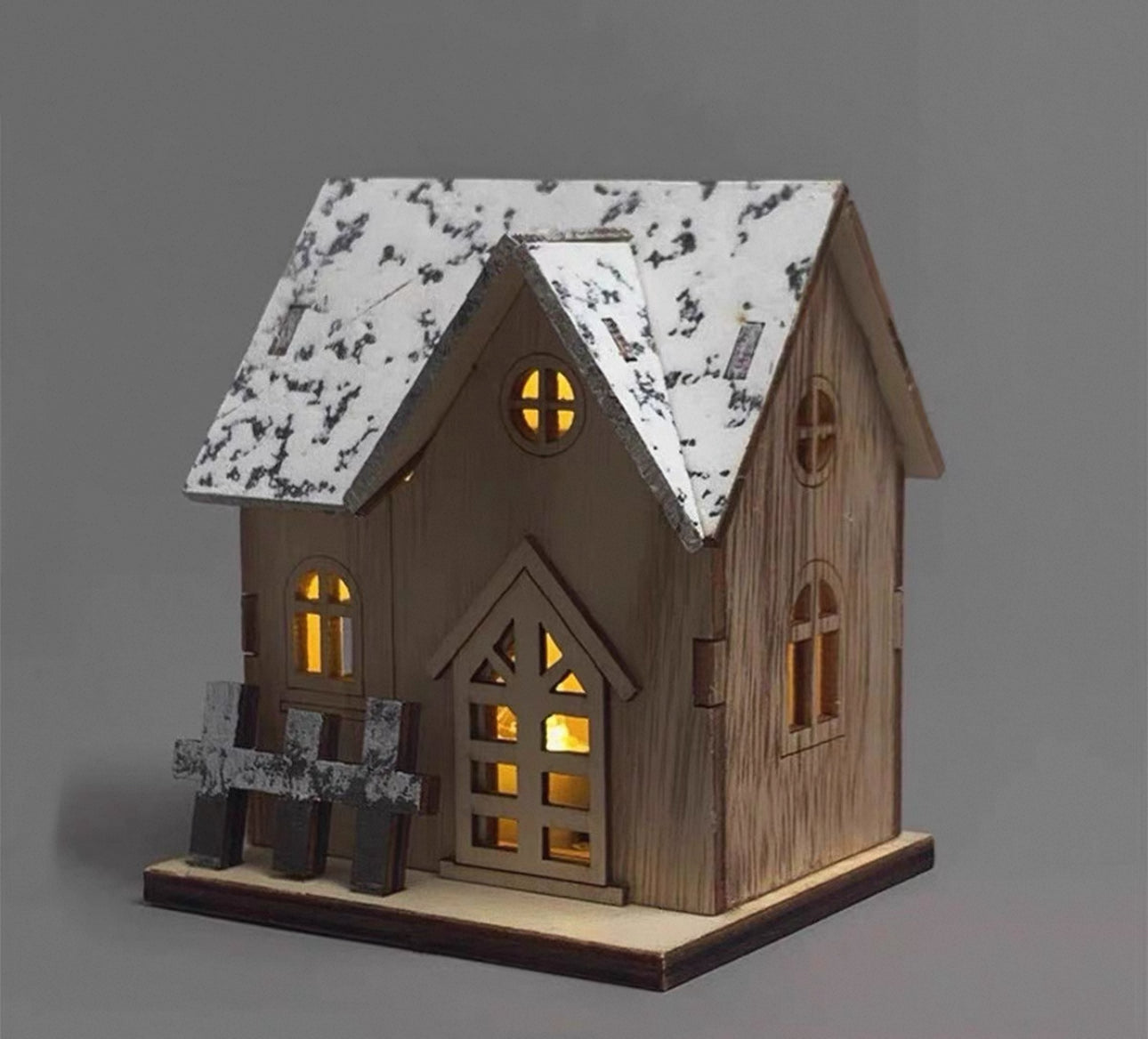 歐式聖誕雪房子小夜燈