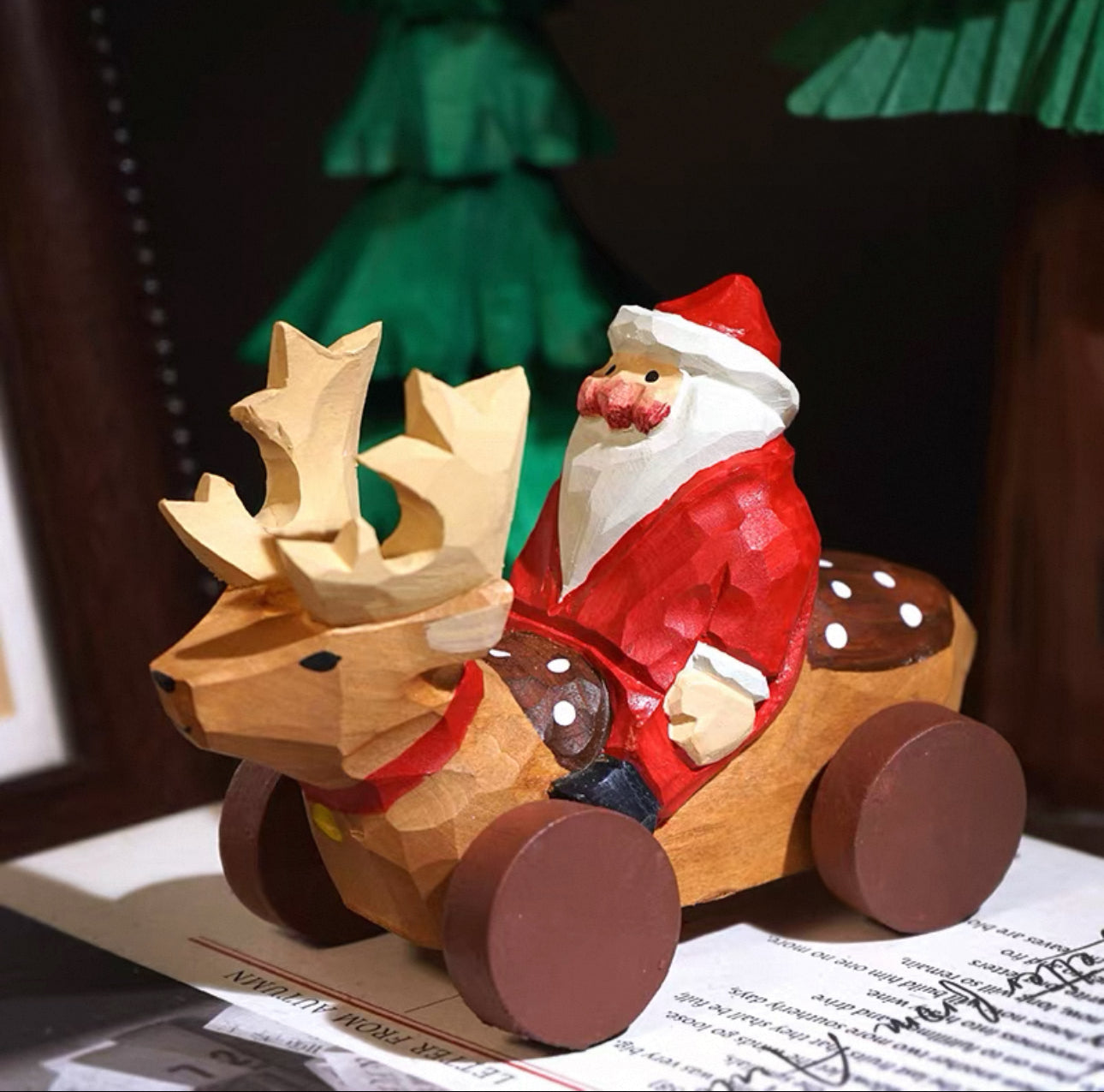 聖誕手製木雕公仔