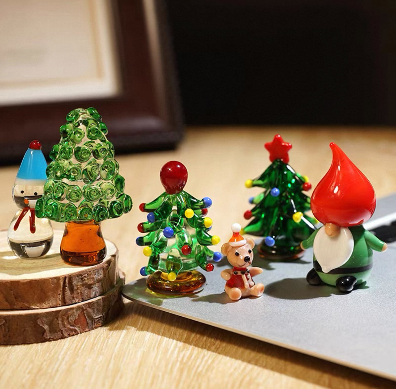 聖誕手工玻璃小擺件