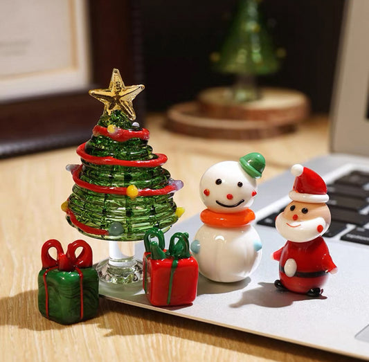 聖誕手工玻璃小擺件