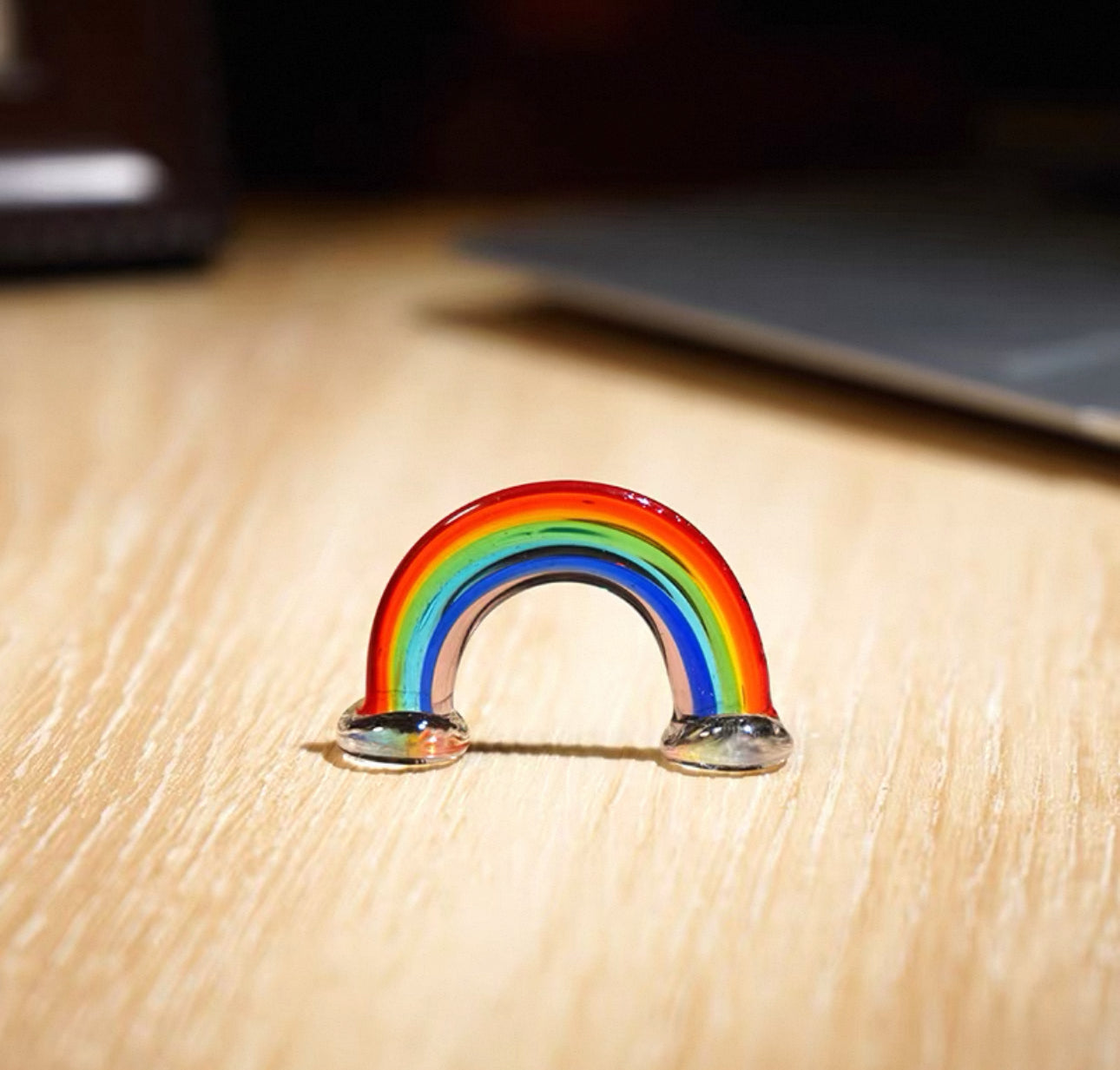 瑜珈聖誕老人琉璃擺件