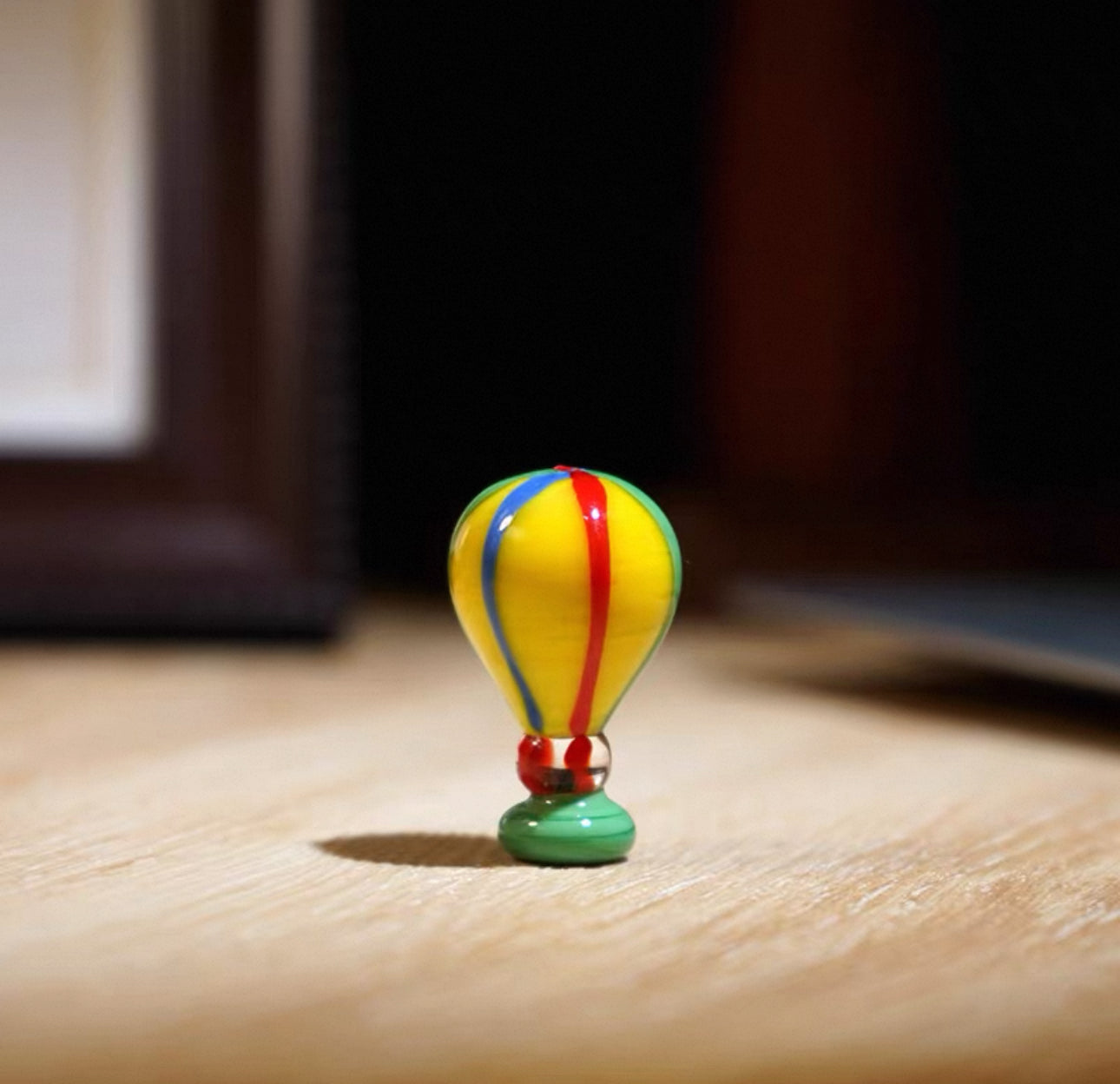 瑜珈聖誕老人琉璃擺件