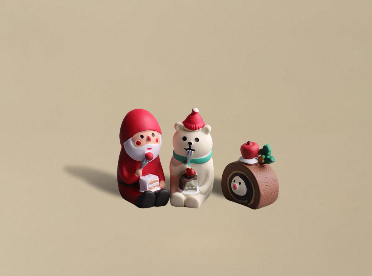 結他聖誕貓咪小擺件