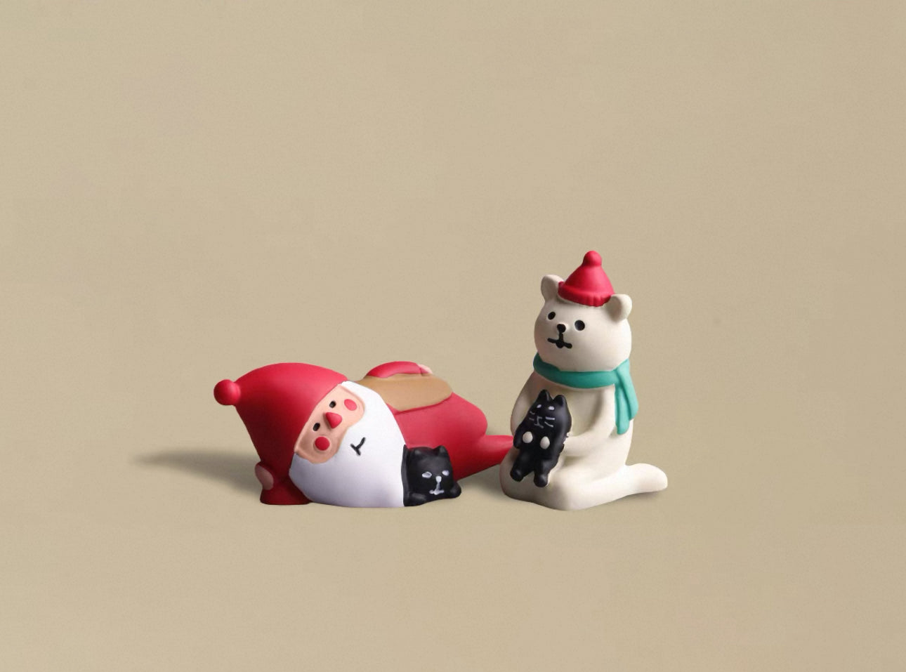 結他聖誕貓咪小擺件