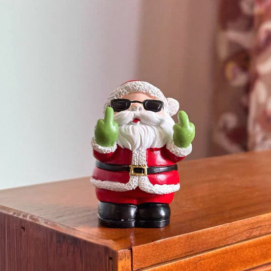 豎中指聖誕老人