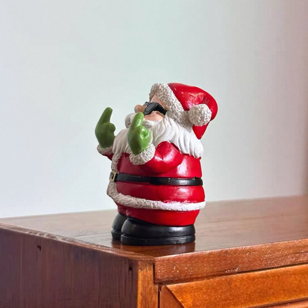 豎中指聖誕老人