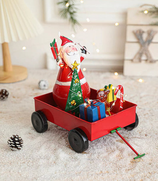 鐵藝聖誕車擺設