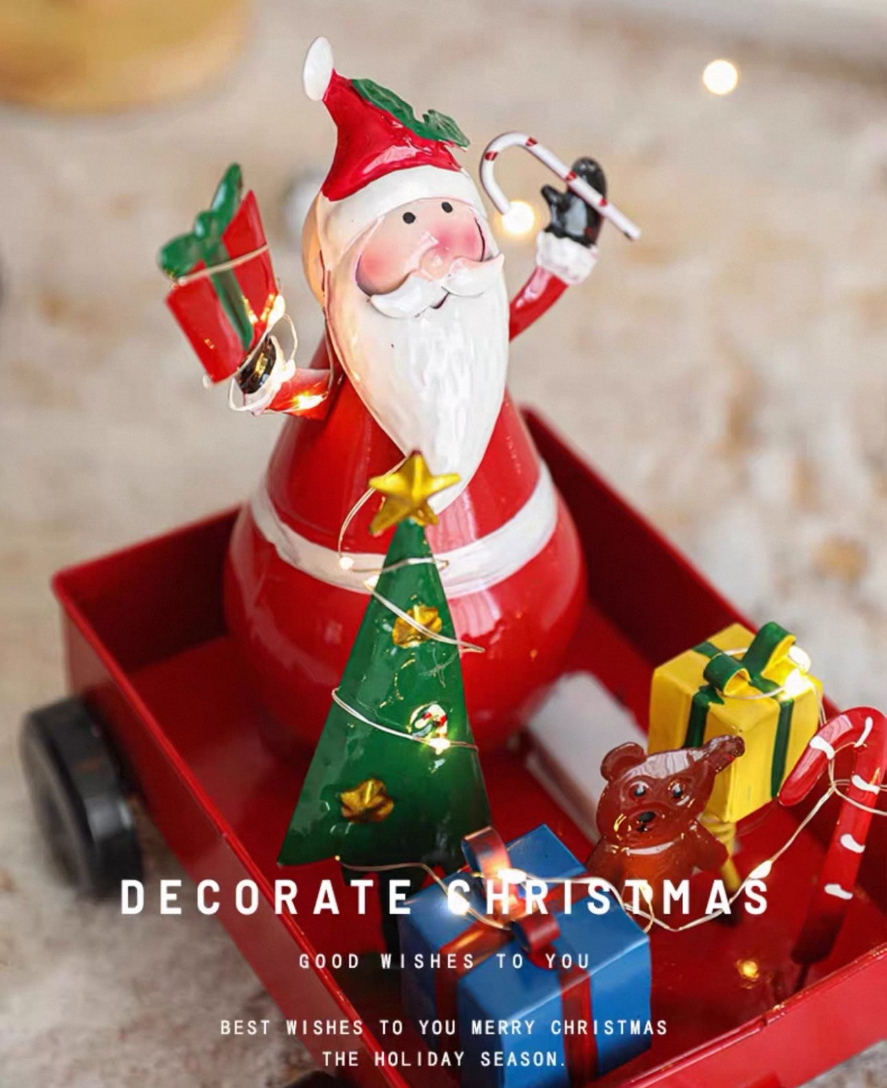 鐵藝聖誕車擺設