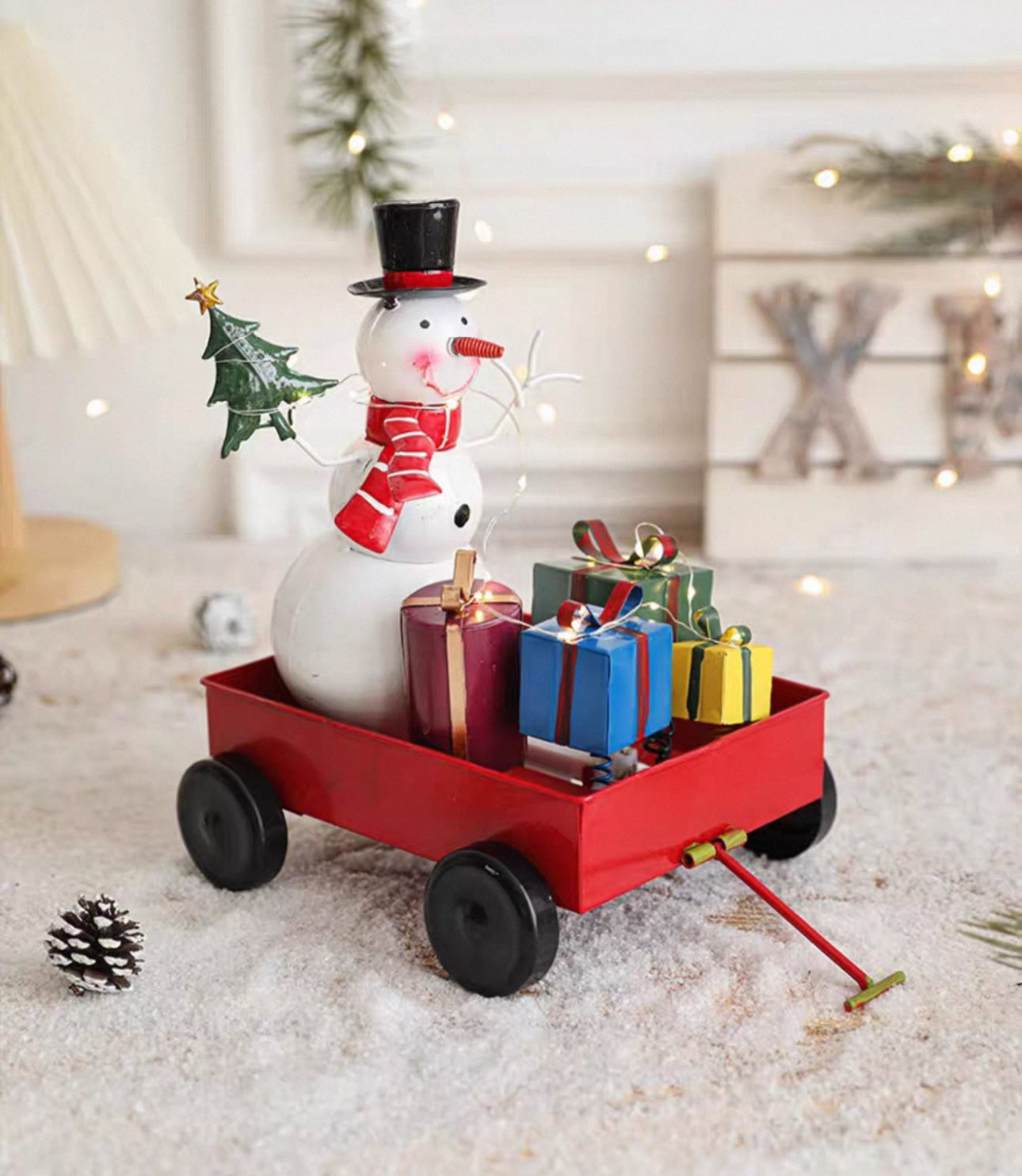 鐵藝聖誕車擺設