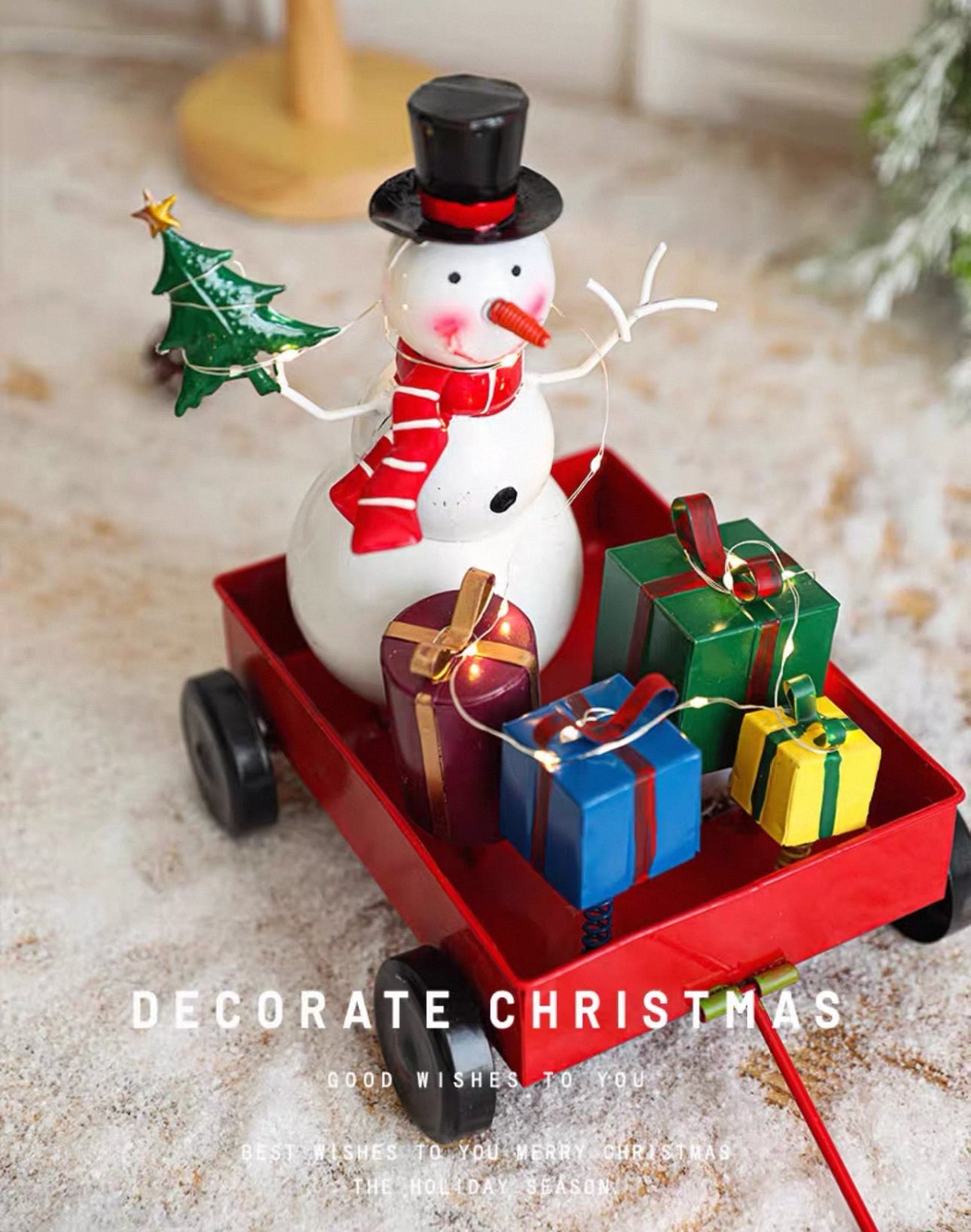 鐵藝聖誕車擺設