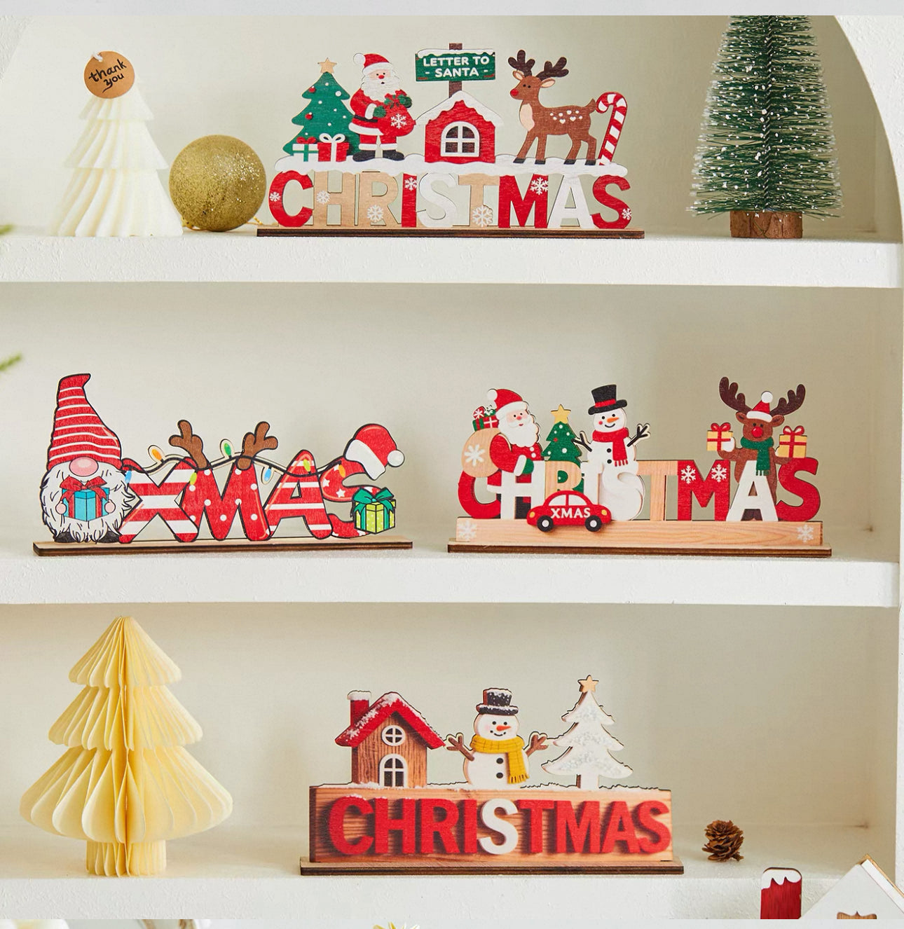 聖誕木質字母牌