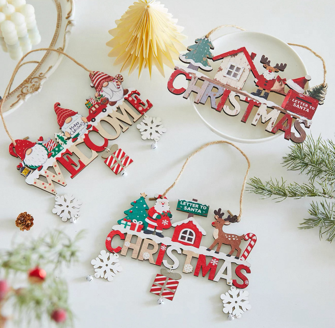 聖誕木質字母牌