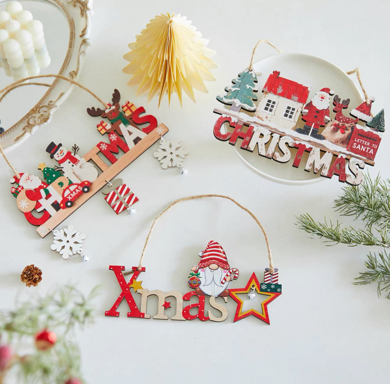 聖誕木質字母牌