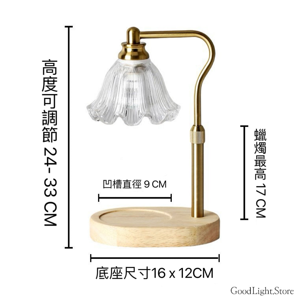 鈴蘭玻璃融蠟燈