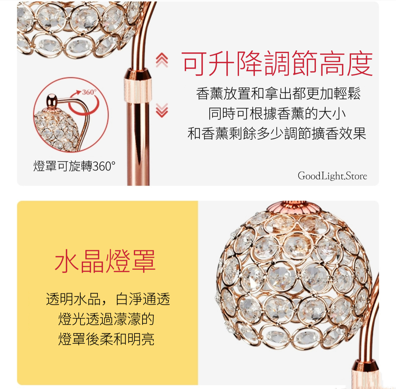 古典水晶大理石融蠟燈