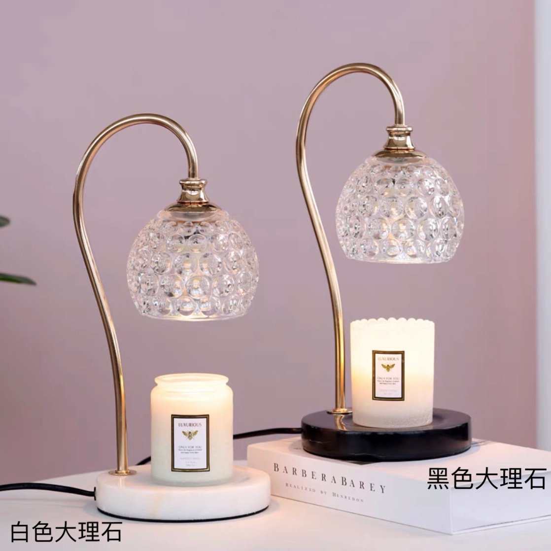 白大理石水晶融蠟燈