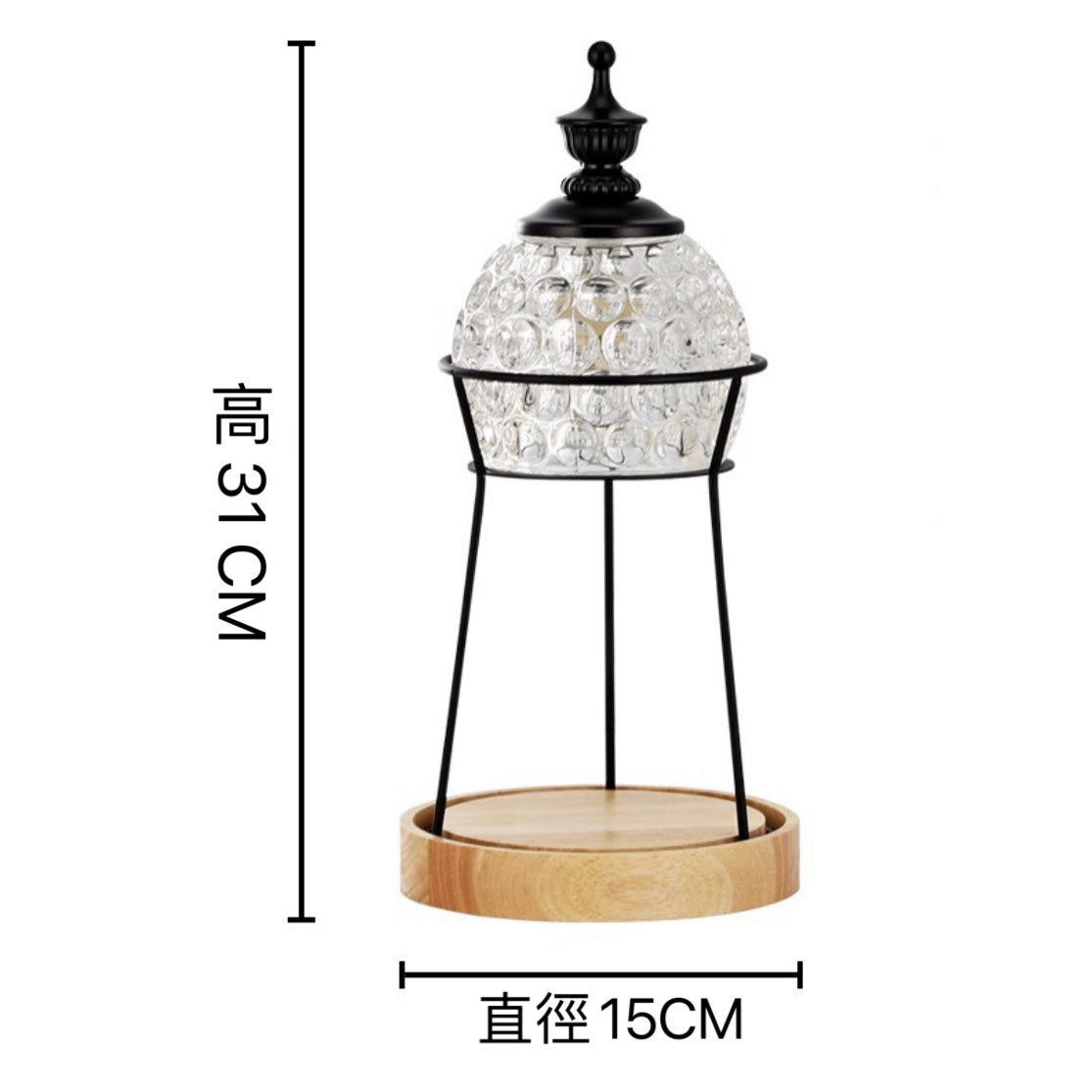 古典球形水晶融蠟燈